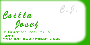 csilla josef business card